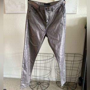 Topshop metallic grey size 30 pants new never worn